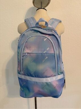 New Womens PINK Victoria's Secret Pastel Tie-Dye Blue & Purple Backpack